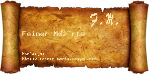 Feiner Márta névjegykártya