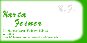 marta feiner business card