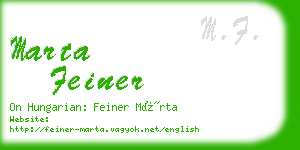 marta feiner business card